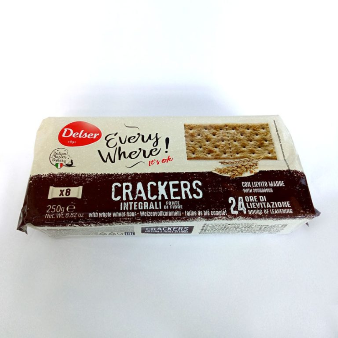 DELSER CRACKERS WHOLEWHEAT 250GM